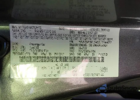 2014 Ford Focus Se from USA, damaged, VIN 1FADP3K24EL114477